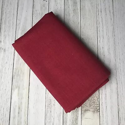 $43.63 • Buy BEAUTIFUL Vintage Material Fabric Red Chambray  3+ Yards 134  X 44 
