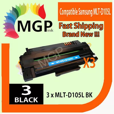 3x GENERIC MLT-D101S MLTD101 101 TONER Fits SAMSUNG ML2160 ML2165W SCX3405F • $39