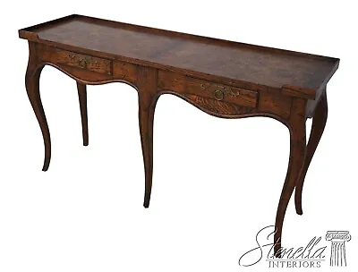 61293EC: BAKER Milling Road Oak & Burl Elm Top Sofa Table • $1395