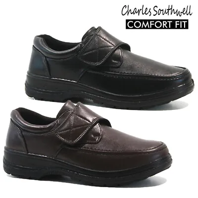 Mens Wide Fit Walking Shoes Driving Orthopaedic Easy Touch Comfort Casual Size • £18.95