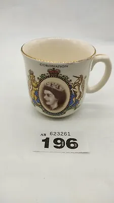 Queen Elizabeth II Commemorating Coronation Cup Mug 1953 June 2 Original 1950s • £10.79