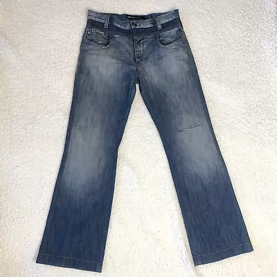 Miss Sixty Collection Women's Halle Distressed Denim Jeans Made In Italy Sz 29 • $26.25