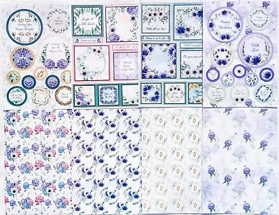 Kanban 'Fabulous Florals' 8 Piece Set - 4 Toppers & 4 Card -  Just £4.50 (580) • £4.50