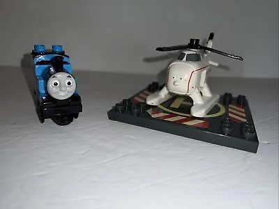 Mega Bloks Thomas & Friends Harold Cargo Thomas Engine Helicopter Pad GUC • $8.99