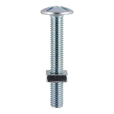 £5.77 • Buy M6 M8 M10 ROOFING BOLTS & NUTS Cross Slotted Mushroom Dome Head BZP Zinc Fixing