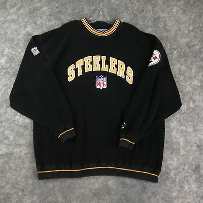 Vintage Pittsburgh Steelers Sweatshirt Men Extra Large Starter Pro Line Pullover • $42.95