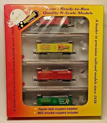 N-Scale RoundHouse 89454 Clancy's Circus 4 Car Set NEW In Box - Factory Sealed • $79