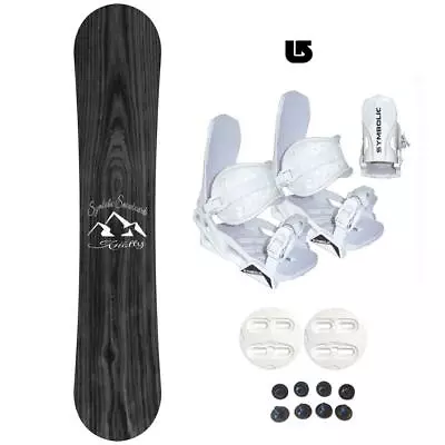 Symbolic Knotty Snowboard & White Bindings Men Women Package Combo +burton Decal • $259.95