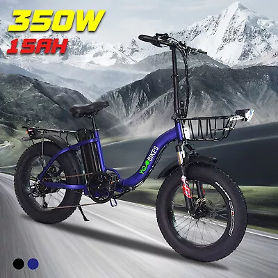350W 48V 15AH Electric Bicycles Ebikes Adult 20in Tires Single Motor 35-40KM/Hhr • $1138.29