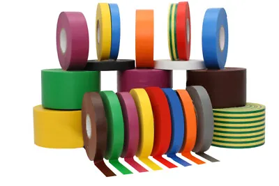 Electrical PVC Insulating Tape 25mm Width X 33m Length - Various Colours • £10.45