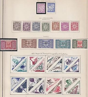 Monaco 1943 Collection Of 30 DUE Stamps VF / HIGH VALUE! • $3.25