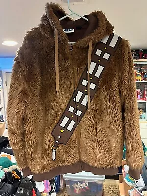 Star Wars  I Am Chewie Chewbacca  Cosplay Furry Hoodie Faux Fur Jacket Size M • $49.95