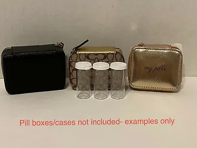 3 Replacement Pill Bottles For Coach Vera Bradley Henri Bendel Pill Case/box • $8.99