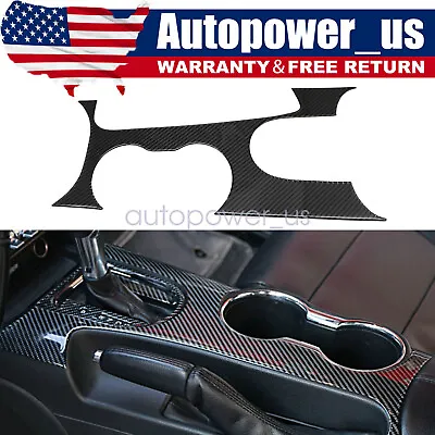 Real Carbon Fiber Interior Gear Shift Panel Cover Trim Fits Ford Mustang 2015-up • $23.09