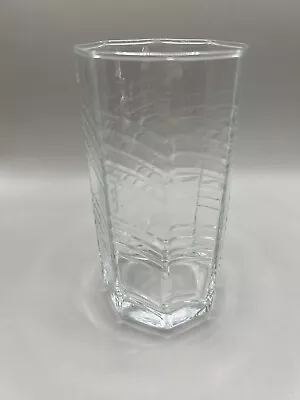 Dansk Summerhouse Octagon Clear 16 Oz Tumblers Glasses Vintage Bar Ware • £14.41