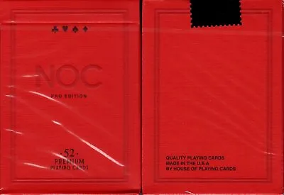 NOC Pro Burgundy Red Marked Playing Cards Poker Size Deck USPCC Custom Limited • $12.99