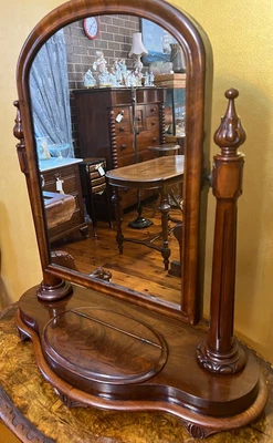 $650 • Buy Victorian Mahogany Lift Top Box Toilet Mirror