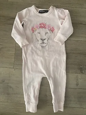 Rock Your Baby Girls Lion Print Coverall Size 0 • $19.50