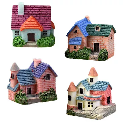  4 Pcs Fairy Gardens House Mini Furniture Micro Landscape Accessories Small • £8.99