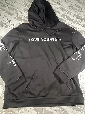 BTS Love Yourself Sweater Women's Adult Large Black Sweatshirt Hoodie K-POP • $29