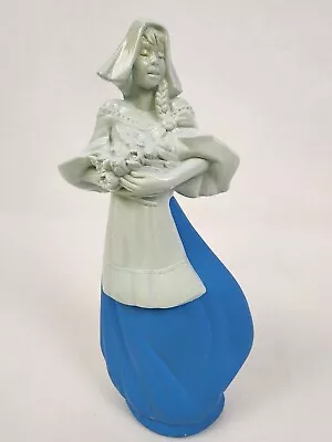 VINTAGE Avon Blue Dutch Girl Figurine Somewhere Cologne Bottle Decanter Empty • $3.99