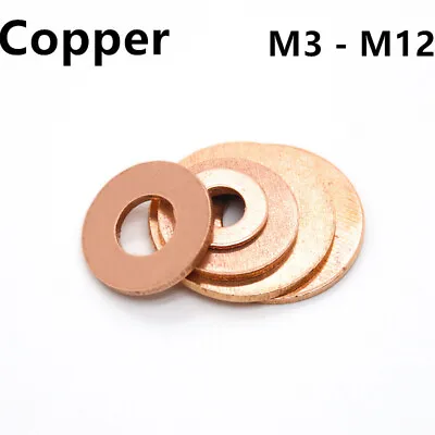 Pure Copper Flat Washer Conductive Flat Washer • $8.64