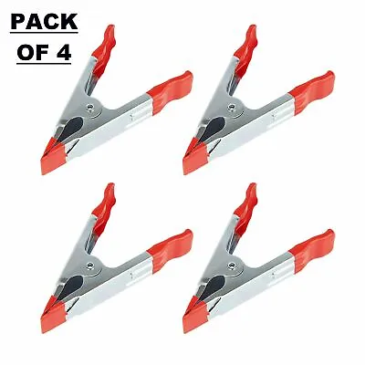 £3.50 • Buy CLAMP JAW 4  100mm METAL SPRING ZINC PLATED HEAVY DUTY &SOFT GRIP EDGE PACK OF 4