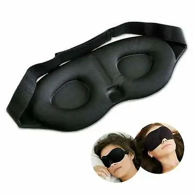 $8.95 • Buy 3D Sleep Eye Mask Soft Travel  Memory Foam Shade Blindfold Cover Padded Sleeping