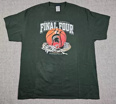 Michigan State Spartans T Shirt Mens XL Green 2019 Final Four Graphic Basketball • $9.99