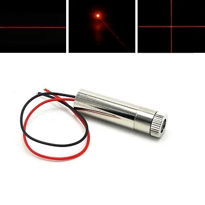 650nm 10mW Focusable Dot/Line/Cross Red Laser Diode Module 12x35mm • £4.32