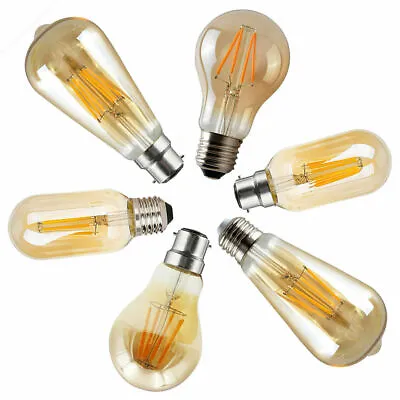 £12.89 • Buy Antique Style Edison Vintage LED Light Bulbs Industrial Retro Lamps B22 Or E27