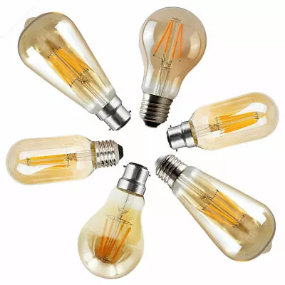 Antique Style Edison Vintage LED Light Bulbs Industrial Retro Lamps B22 Or E27 • £12.89