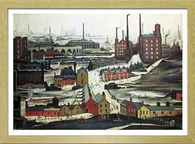 £11.99 • Buy JS LOWRY  INDUSTRIAL SCAPE  CANVAS FRAMED WALL ART Reproduced OFFICE&HOME DECOR