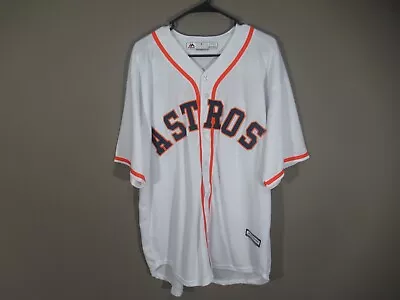 Alex Bregman #2 Houston Astros Majestic Cool Base Men's Jersey White Size 2XL • $29.99