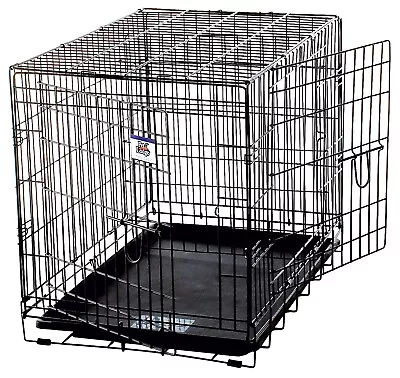 Pet Lodge 154703 36  X 24  X 27  Large Black Double Door Wire Pet CratNo 154703 • $112.04