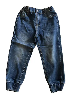 Seven For All Mankind Toddler Boy Stretch Denim Joggers Blue Size 3T • $11.95