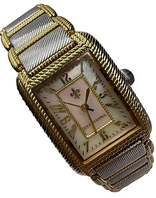 Judith Ripka Stainless Steel Mother Of Pearl Bracelet Watch New Battery • $67.19