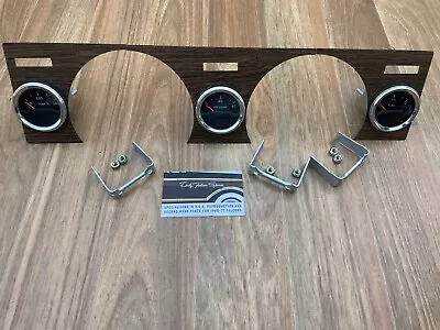 New Reproduction Ford Falcon XR GT 3 Gauge An Woodgrain Set Oil Temp Fuel • $555