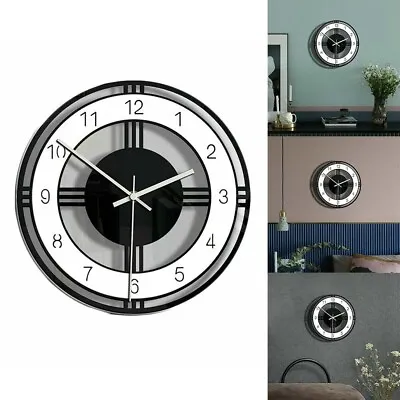 $29.89 • Buy Silent Transparent Acrylic Clock Nordic Style Wall Clock Decor