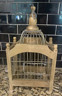 Vintage Victorian Rustic Wood Small Birdcage • $25