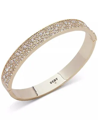 £45 • Buy DKNY Gold Plated Sparkly Pave Crystal Bangle Brand New Special Designer Bangle