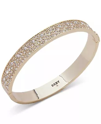 £45 • Buy DKNY Gold Plated Sparkly Pave Crystal Bangle Brand New Special Designer Bangle