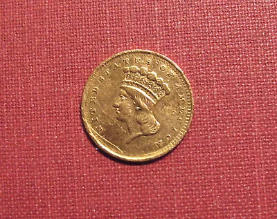 1856 Gold Dollar - Indian Princess Decent Details Ex-jewelry Please View • $202