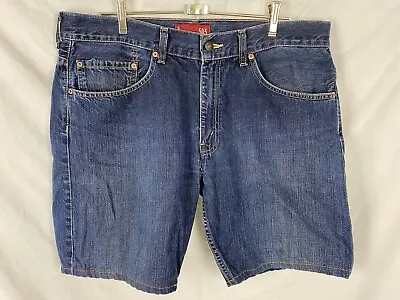 Levis 503 Bootcut Casual Blue Denim Shorts Men’s 38 - Pockets Zip Button Belted • $34.95