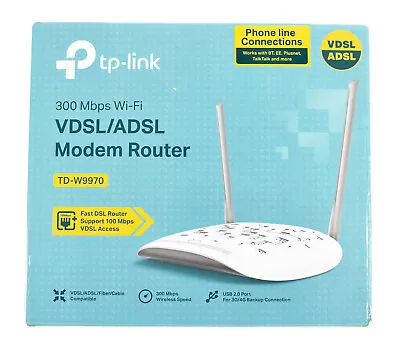 TP-Link TD-W9970 300Mbps Wireless Modem Router • £15