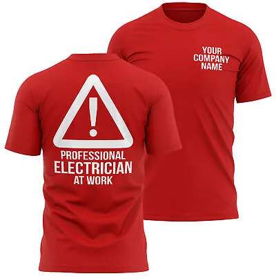 £14.95 • Buy Professional Electrician T Shirt Personalised Workwear Custom For Men Him Uni...