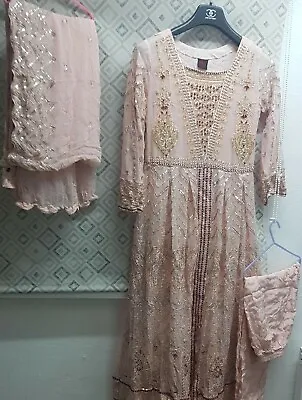 £60 • Buy Pakistani Anarkali Wedding/Party Dress. Blush Pink. 
