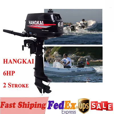 HANGKAI 6HP 2Stroke Outboard Motor Fishing Boat Engine Water Cooling CDI System • $540.55