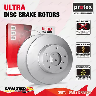 Pair Front Protex Disc Brake Rotors For Mazda E2000 E2200 Traveller 1600 2000 • $147.39