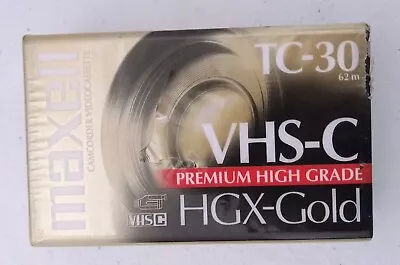 Maxell VHS-C HGX-GOLD TC-30 Video Camcorder Tape  Brand New! Sealed! • $4.50